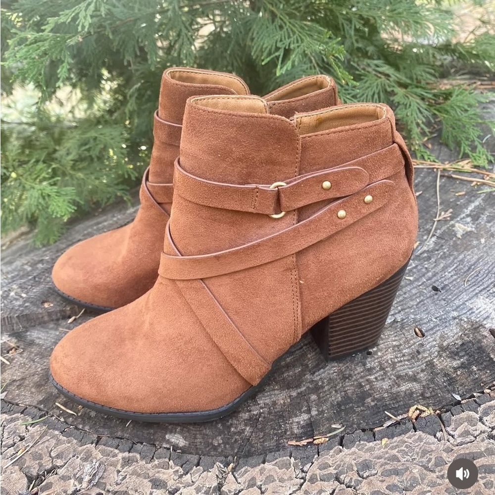 Cityclassified Tan Ankle Booties Wide width